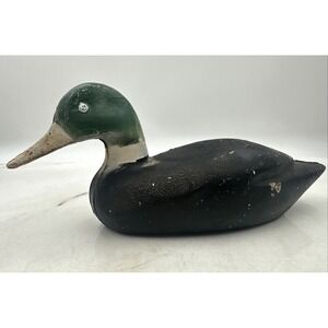 Vintage Solid Metal Cast Iron Duck Decoy Figurine Paperweight
